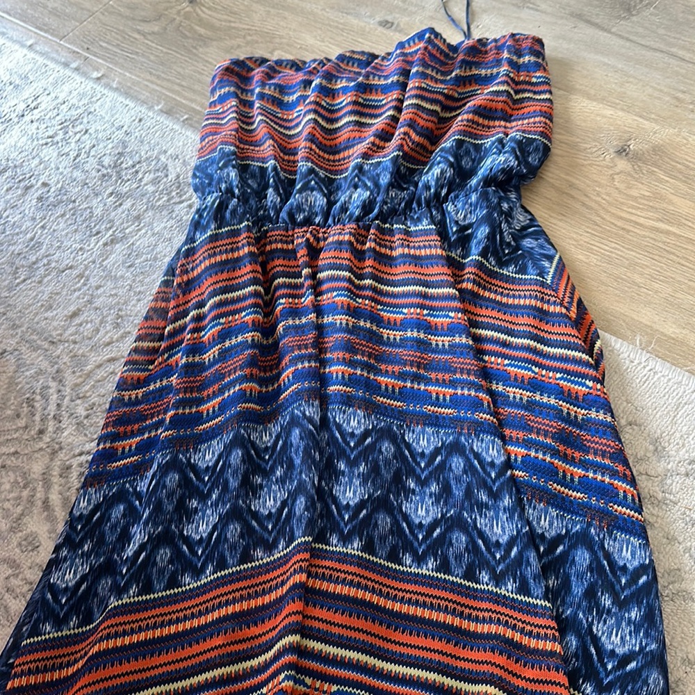 Maeve strapless printed dress